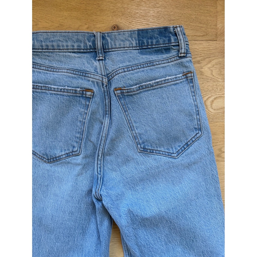 Abercrombie & Fitch 90s Relaxed Jean High Rise Light Blue Cuffed Hem 25 0 Mom - Picture 5 of 5
